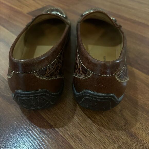 Brown Crocodile Martin Dingman Pattern Loafers size 11.5 - Picture 4 of 8
